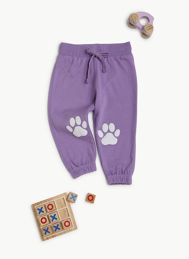 BONTOTS Infant Girls Cat Printed Organic Cotton Zipper Hoodie and Jogger Set - Image 4